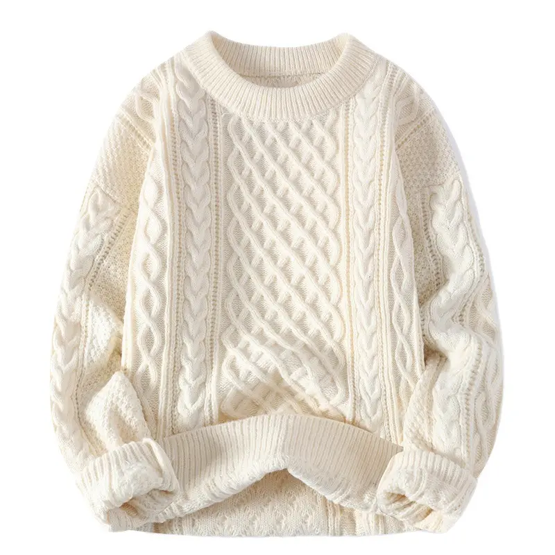 New Autumn Winter Men Knitted Sweaters O-Neck Pullovers Outwear Casual Sweaters High Quality Male Loose Pullovers Clothing 3XL