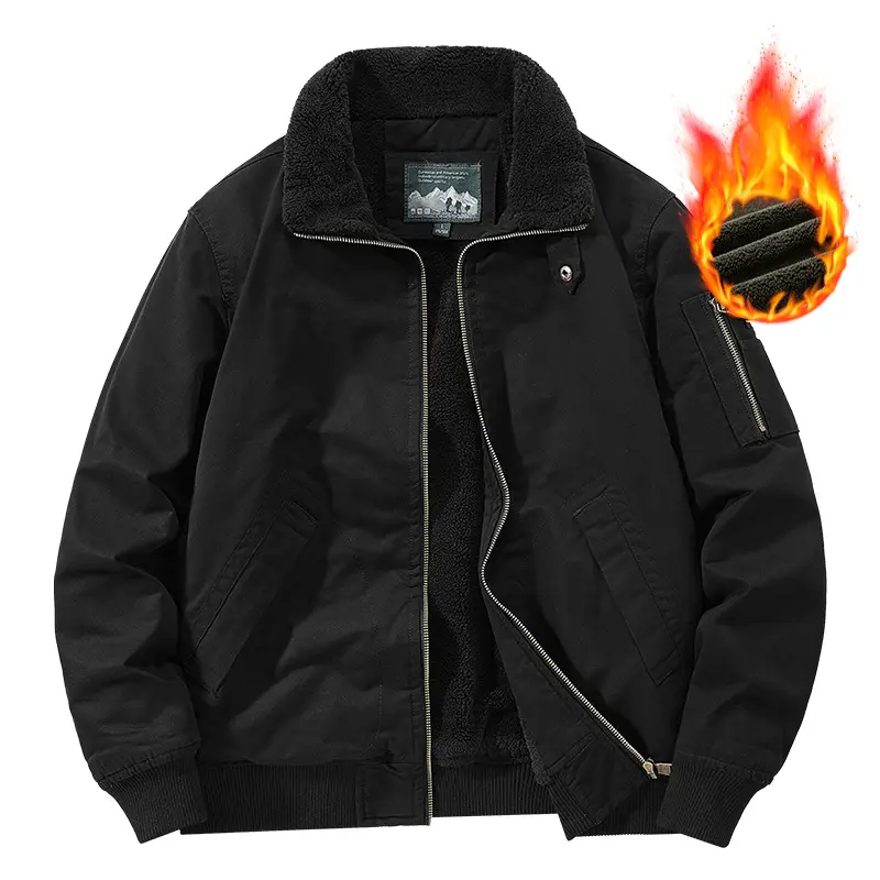 New Winter Men Outdoor Aviator Jackets Fleece Down Jackets Warm Parkas High Quality Male Multi pockets Tooling Jackets Parkas 5X