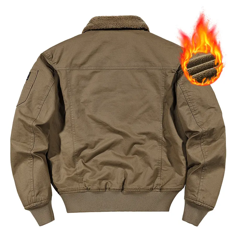 New Winter Men Outdoor Aviator Jackets Fleece Down Jackets Warm Parkas High Quality Male Multi pockets Tooling Jackets Parkas 5X