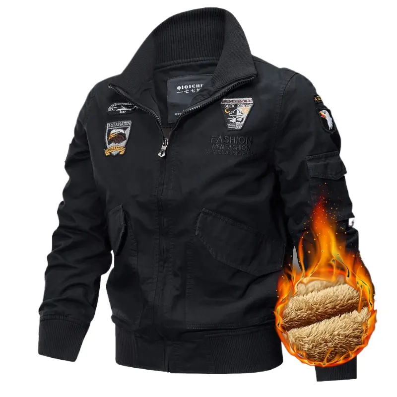 New Winter Men Bomber Jackets Male Air Force Jaquetas Safari Style Multi Pockets Tooling Jackets Quality Man Cotton Cargo Coats