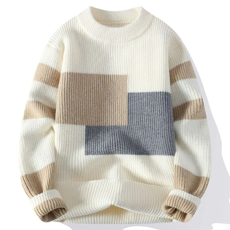 New Autumn Winter Men Knitted Sweaters Outwear Casual Sweaters O-Neck Pullovers High Quality Male Loose Pullovers Clothing 4XL