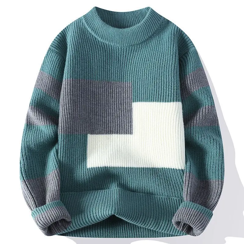 New Autumn Winter Men Knitted Sweaters Outwear Casual Sweaters O-Neck Pullovers High Quality Male Loose Pullovers Clothing 4XL