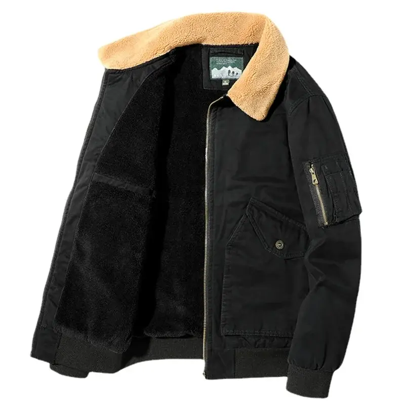 Men Winter Bomber Jackets Multi-pocket Casual Cargo Jackets High Quality Male Cotton Winter Coats Slim Warm Parkas Size 5XL
