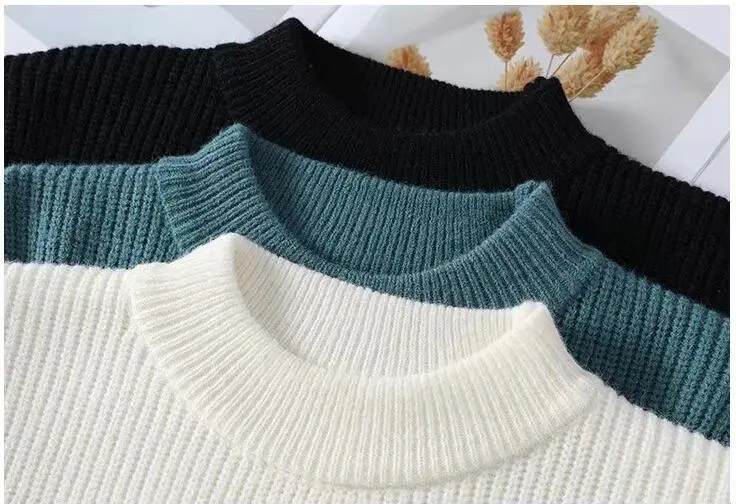 New Autumn Winter Men Knitted Sweaters Outwear Casual Sweaters O-Neck Pullovers High Quality Male Loose Pullovers Clothing 4XL