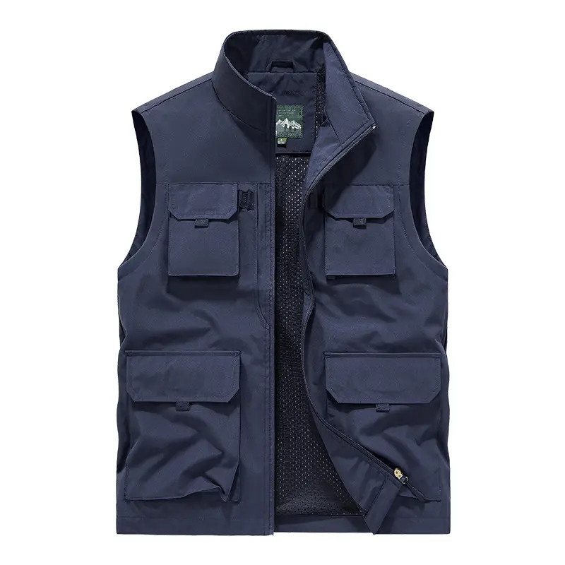Men Outdoor Cargo Vests Multi Pockets Photography Multifunctional Sleeveless Jackets Male Thin Mesh Breathable Casual Waistcoats