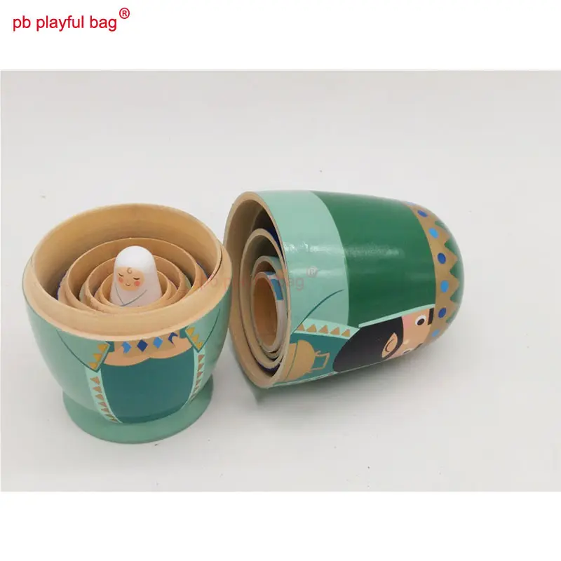 Five layers Russian Dolls Wooden DIY Kids Toy Set Exquisite Crafts Russian Nesting Doll Christmas Gift Home Decorations HG42