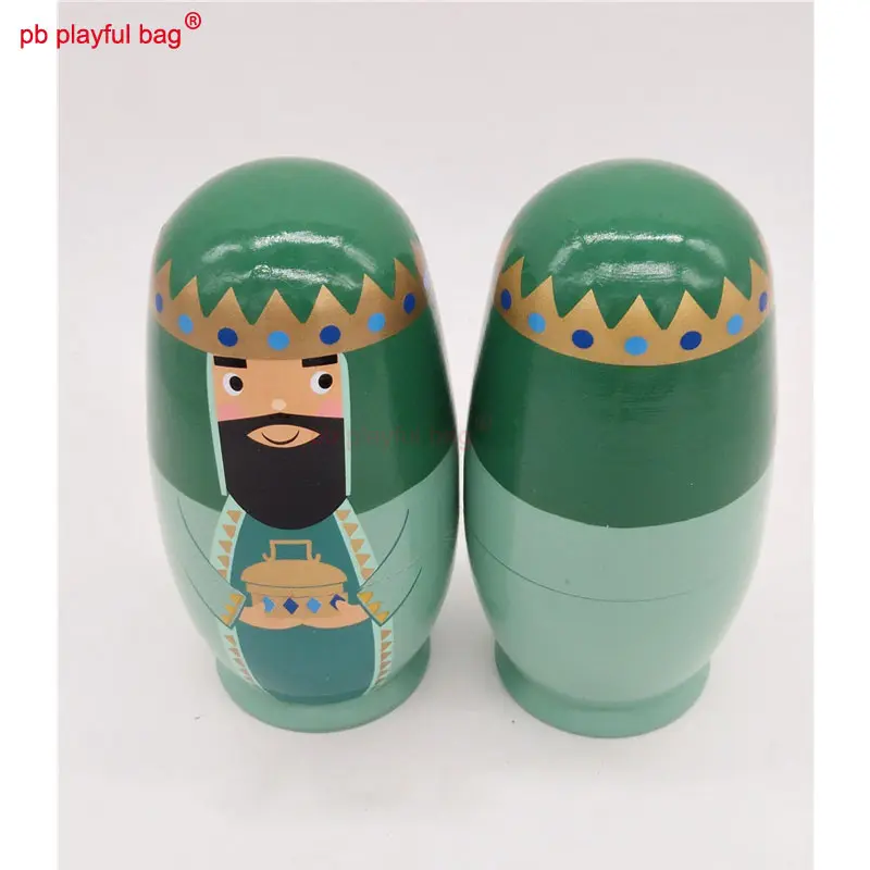 Five layers Russian Dolls Wooden DIY Kids Toy Set Exquisite Crafts Russian Nesting Doll Christmas Gift Home Decorations HG42