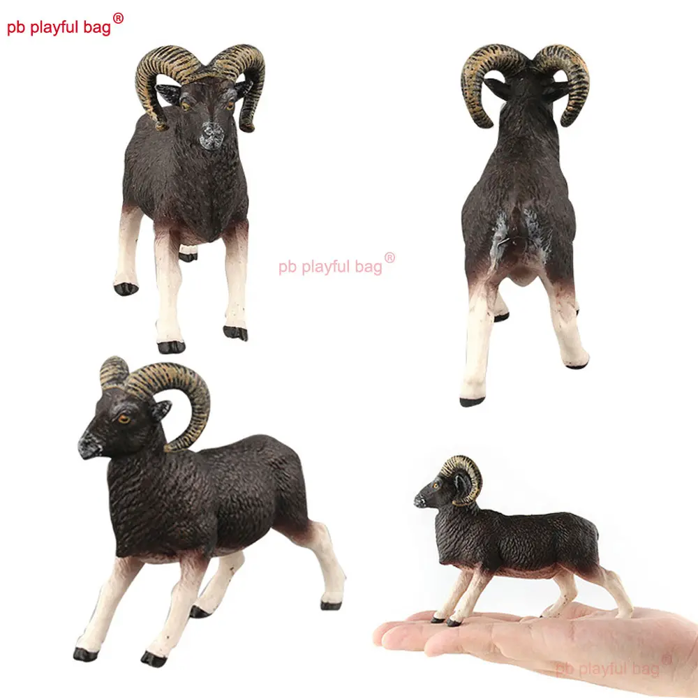 Simulation Ranch Animal Figurine Poultry Antelope Zebra Pan Sheep Solid Model Decor Action Figure Kids Educational Toys ZG388
