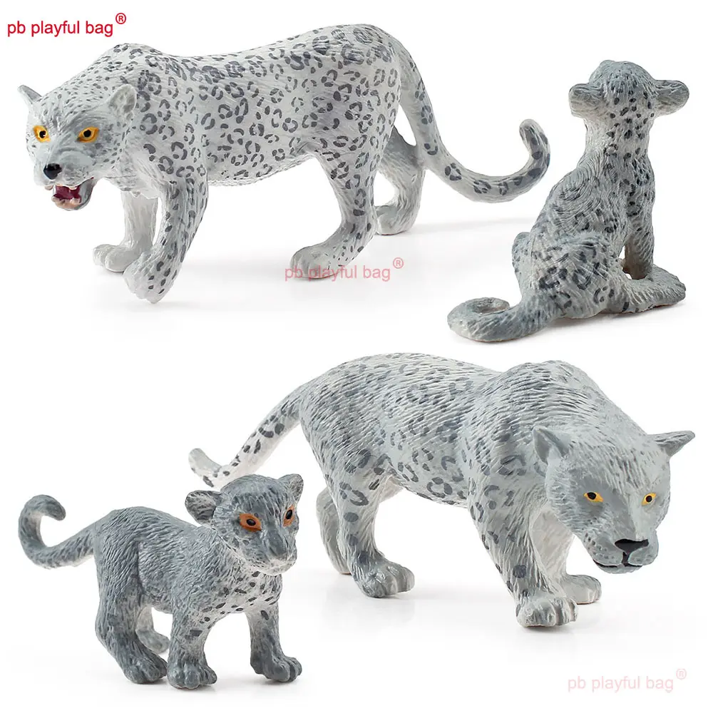 Forest Wild Animal Snow Leopard Model Animals Figures Collection Toys Static Simulation Desktop Decorative Kids Gifts HG382