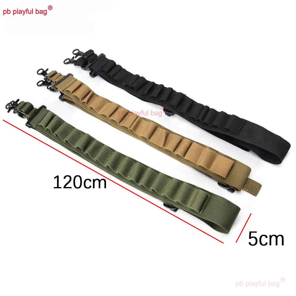 Outdoor Sports 12G Bullet Belt 15 Grids Portable Diagonal Shoulder Strap Nylon CS Game Toy Gunbelt Toy Accessories QG602