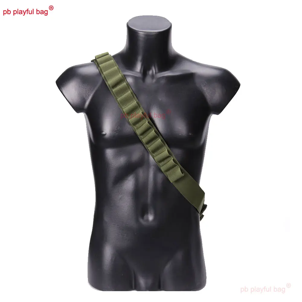 Outdoor Sports 12G Bullet Belt 15 Grids Portable Diagonal Shoulder Strap Nylon CS Game Toy Gunbelt Toy Accessories QG602