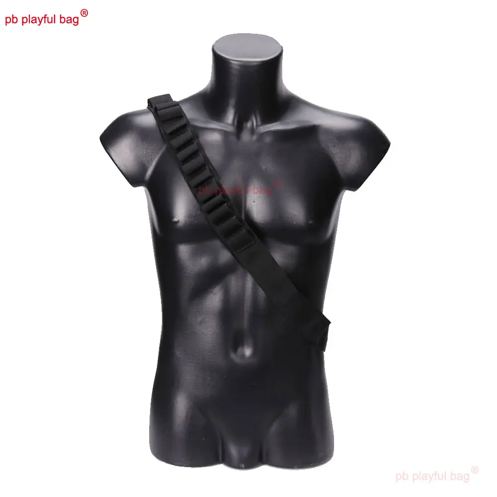 Outdoor Sports 12G Bullet Belt 15 Grids Portable Diagonal Shoulder Strap Nylon CS Game Toy Gunbelt Toy Accessories QG602