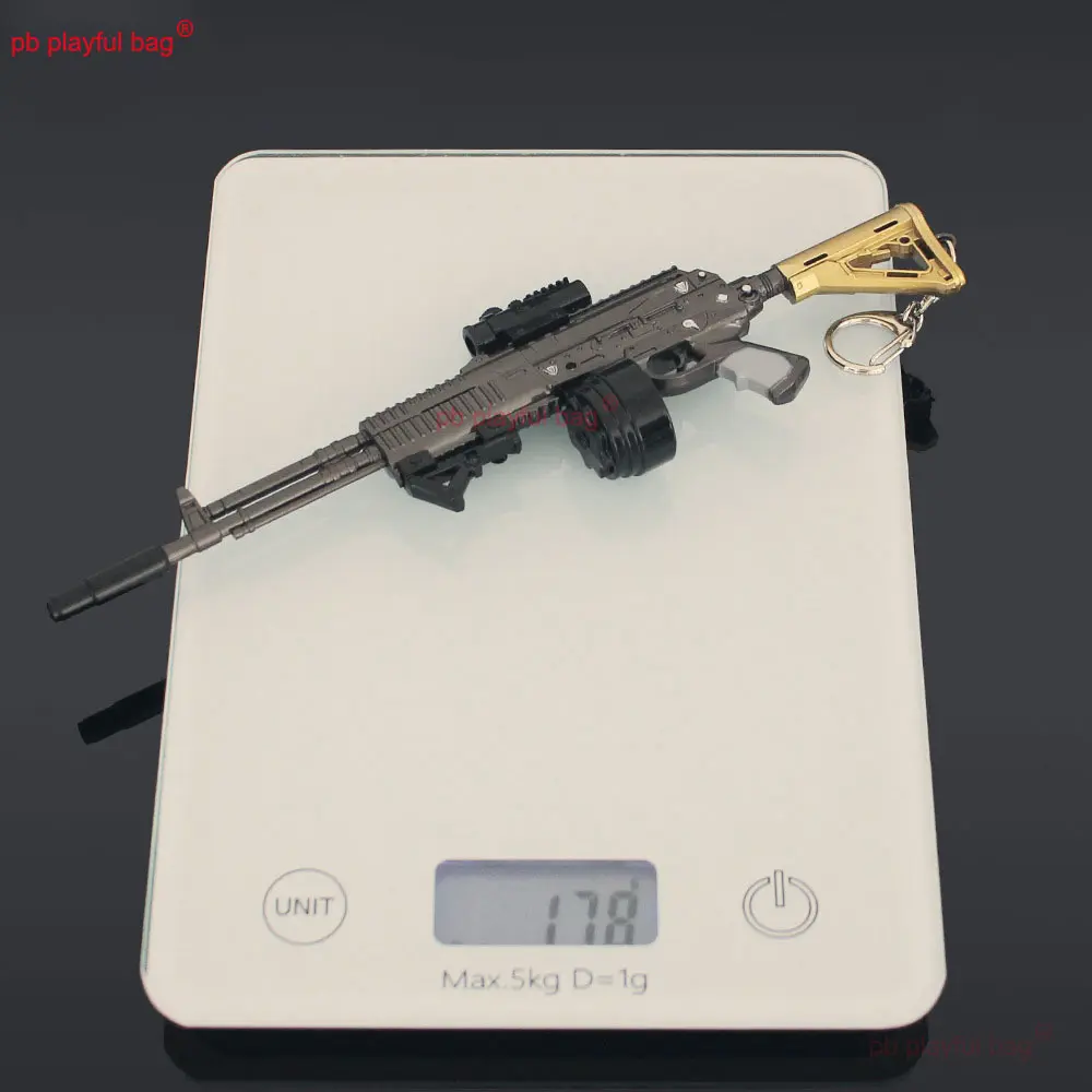 22cm AEK Rifle Model Metal Toy Gun Action Figure CS Game Weapon Alloy Keychain Pendant Christmas Gift Kids Toy Crafts ZG390