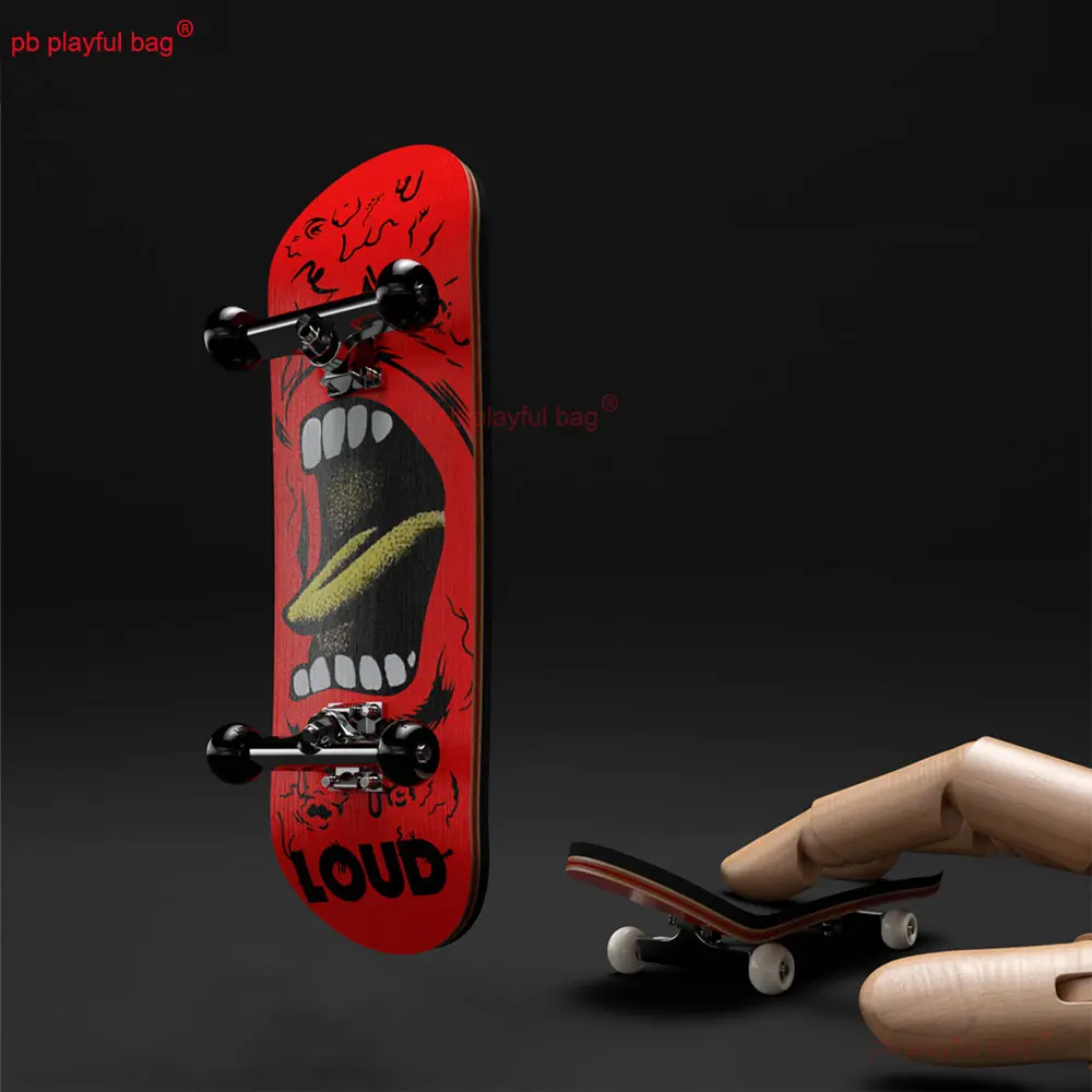Wooden Finger SkateBoard Wooden Mini Fingerboard Leisure Fingertip DIY Toys Children Christmas Gift Cartoon Leisure Toys ZG331
