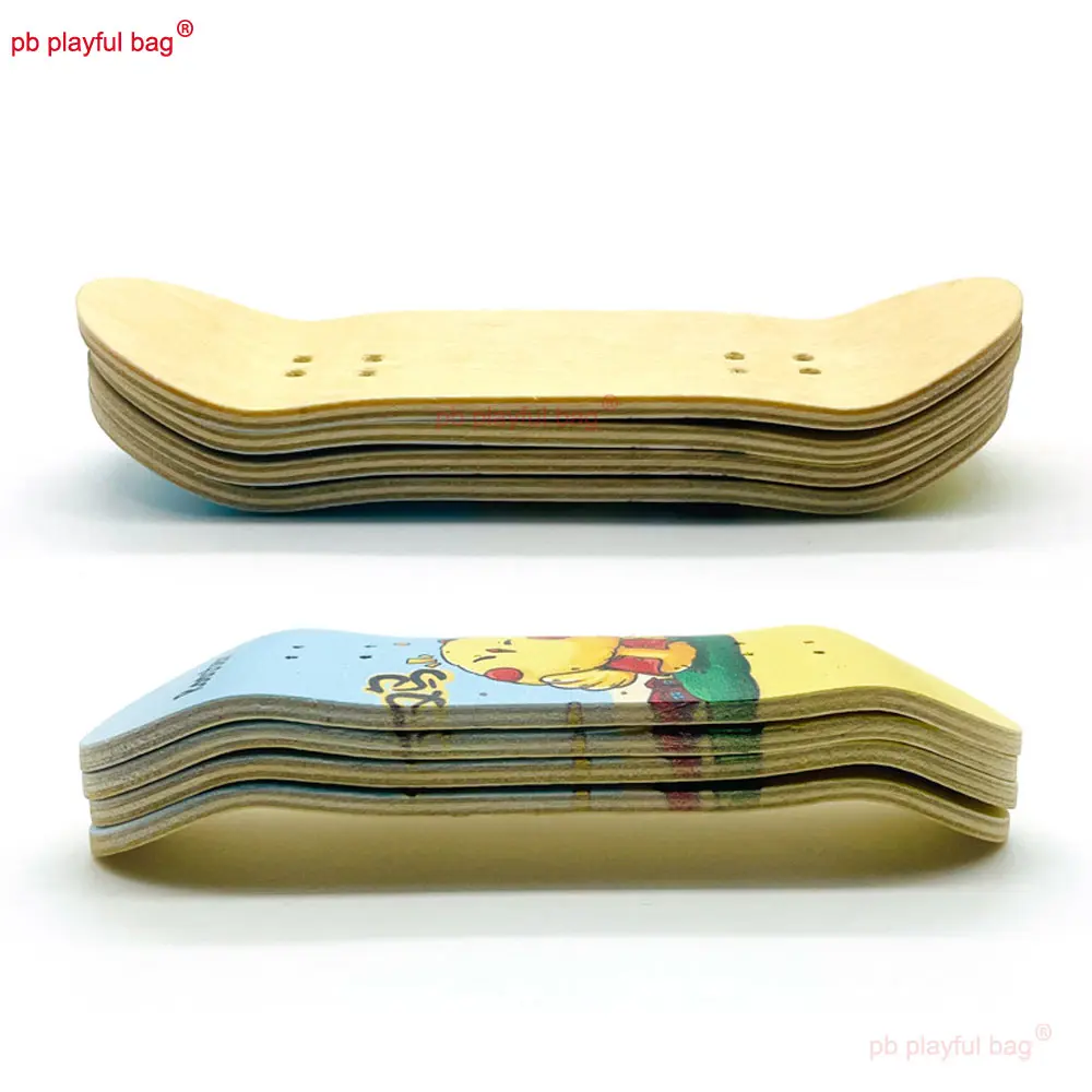 Mini Fingertip Puzzle Toys 12 Zodiac Cartoon Patterns Funny Wooden Finger SkateBoard Novelty Christmas Gifts Kid Toys ZG336
