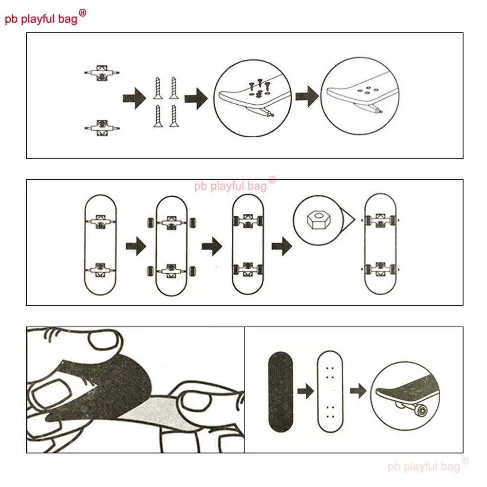 Mini Fingertip Puzzle Toys 12 Zodiac Cartoon Patterns Funny Wooden Finger SkateBoard Novelty Christmas Gifts Kid Toys ZG336
