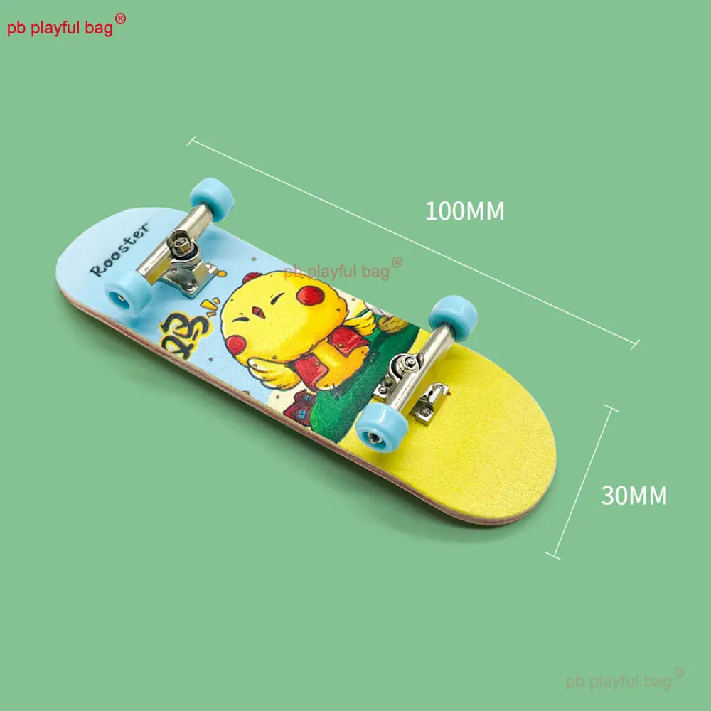 Mini Fingertip Puzzle Toys 12 Zodiac Cartoon Patterns Funny Wooden Finger SkateBoard Novelty Christmas Gifts Kid Toys ZG336