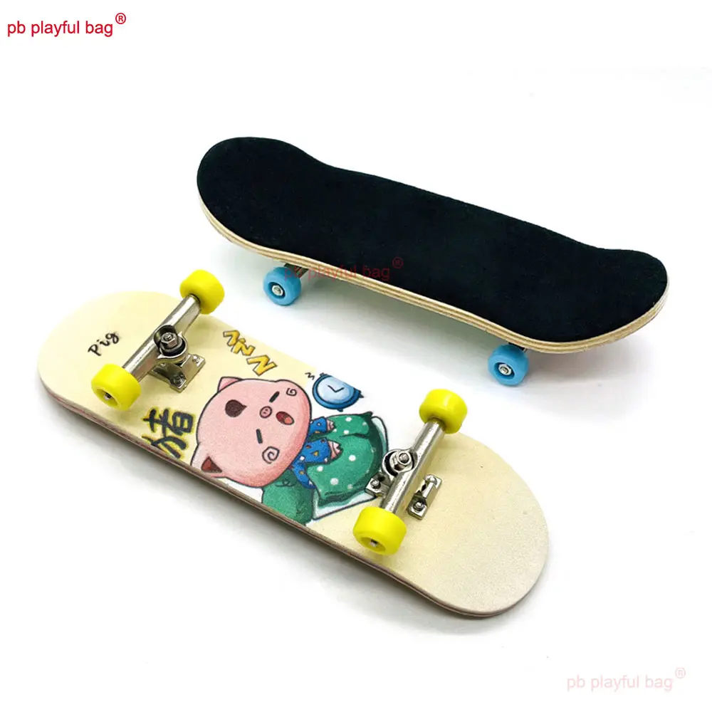 Mini Fingertip Puzzle Toys 12 Zodiac Cartoon Patterns Funny Wooden Finger SkateBoard Novelty Christmas Gifts Kid Toys ZG336