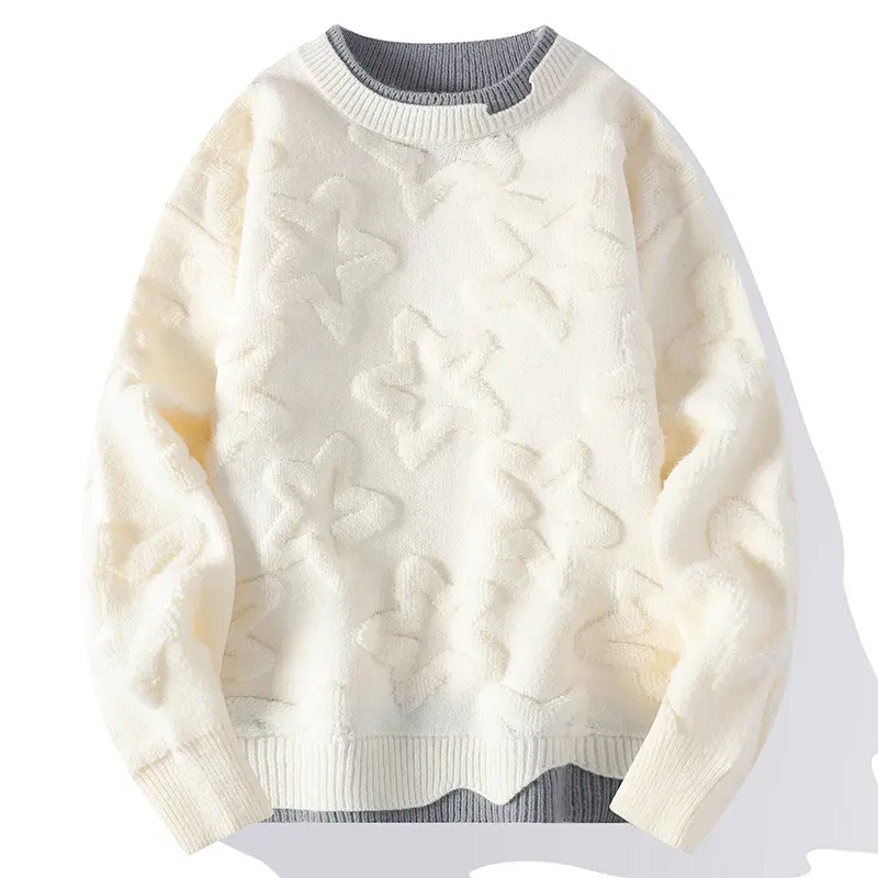 New Fashion Men Winter Knitted Sweaters Outwear Casual Sweaters O-Neck Pullovers High Quality Male Loose Pullovers Clothing 4XL