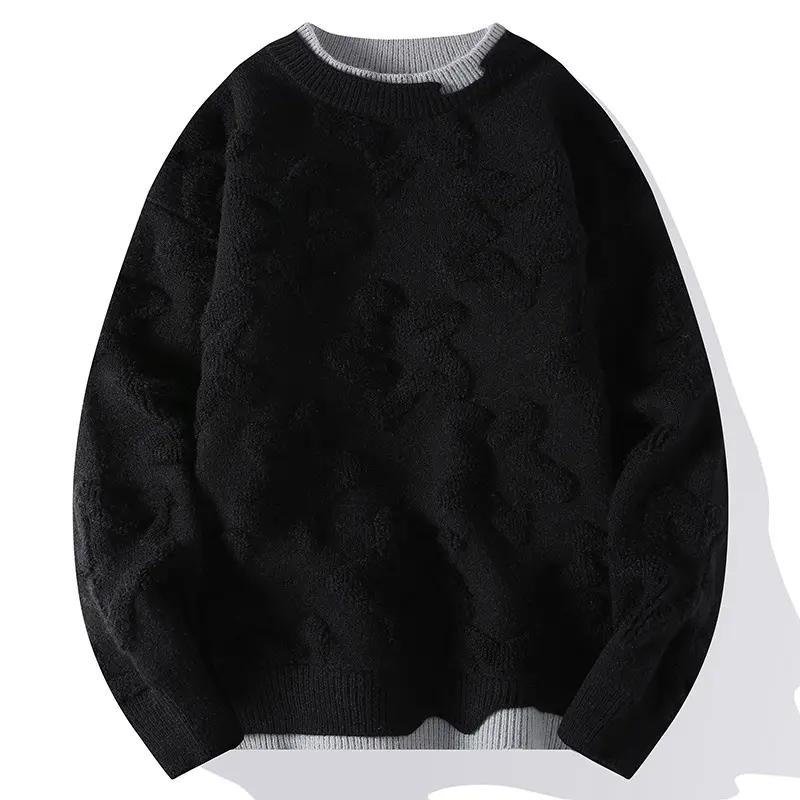New Fashion Men Winter Knitted Sweaters Outwear Casual Sweaters O-Neck Pullovers High Quality Male Loose Pullovers Clothing 4XL