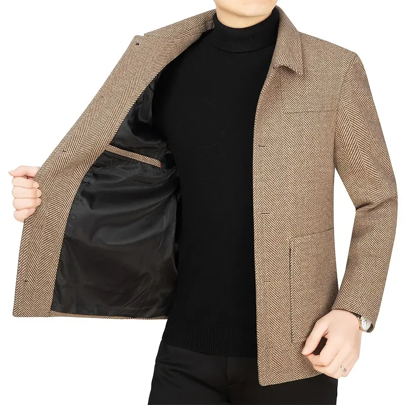Men Cashmere Blazers Suits Jackets Wool & Blends New Male Business Casual Suits Coats Slim Fit Blazers Coats Men's Clothing 4XL