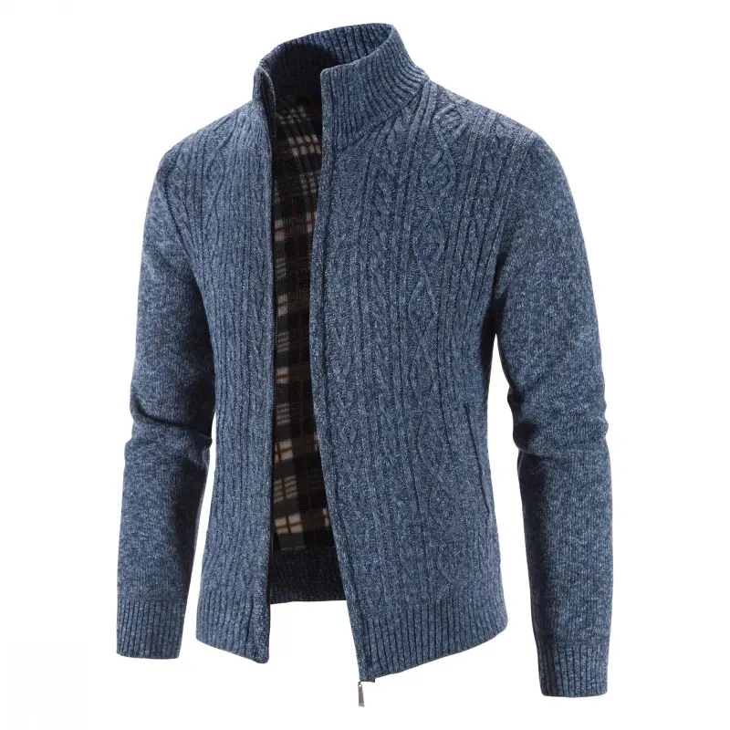 Men Winter Jackets Cardigans Casual Sweatercoats Warm Sweaters Male Stand-up Collar Slim Fit Sweaters Coats Winter Clothes 3XL