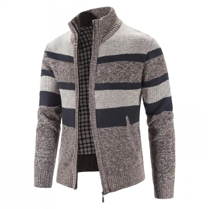 Men Winter Jackets Cardigans Casual Sweatercoats Warm Sweaters Male Stand-up Collar Slim Fit Sweaters Coats Winter Clothes 3XL