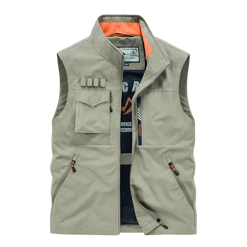 Men Outdoor Cargo Multifunctional Vests New Summer Male Thin Mesh Breathable Waistcoats Fishing Sleeveless Jackets Casual Vests