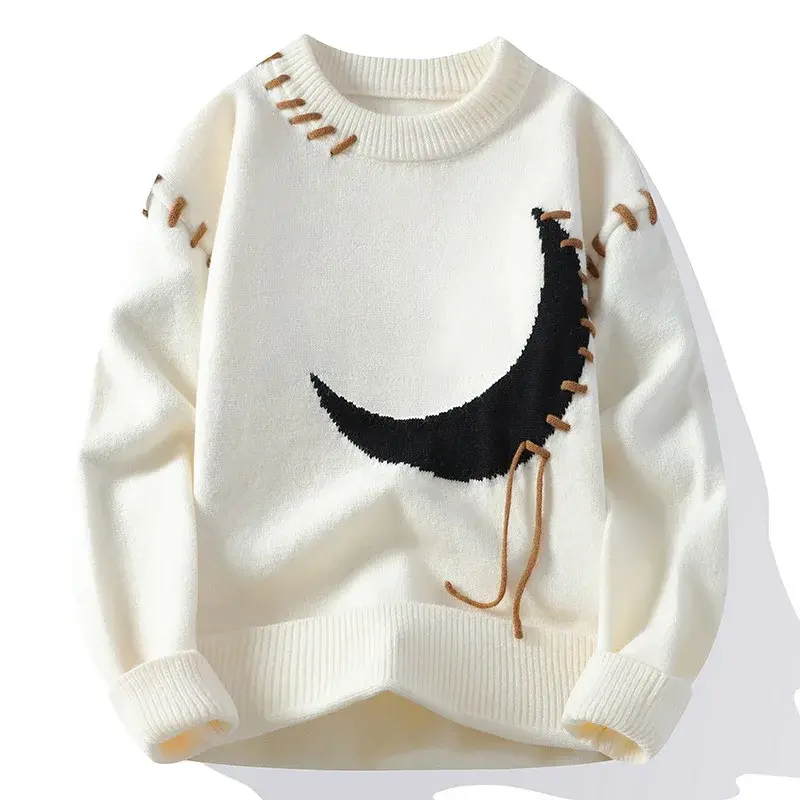 New Fashion Men Streetwear Sweaters Knitted Pullovers Man O-neck Loose Casual Sweaters Quality Male Pullovers Winter Clothing 4X