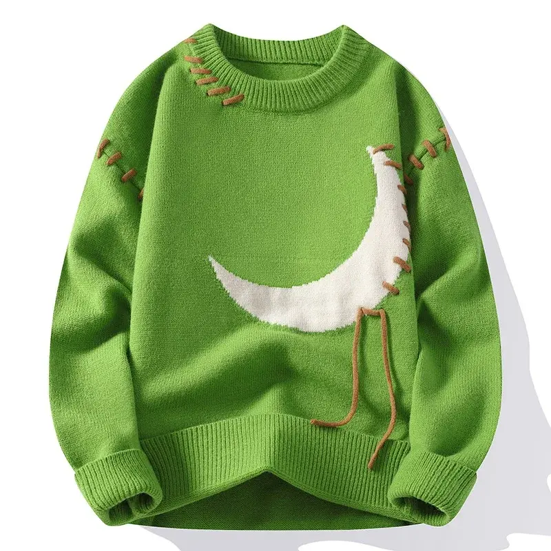 New Fashion Men Streetwear Sweaters Knitted Pullovers Man O-neck Loose Casual Sweaters Quality Male Pullovers Winter Clothing 4X