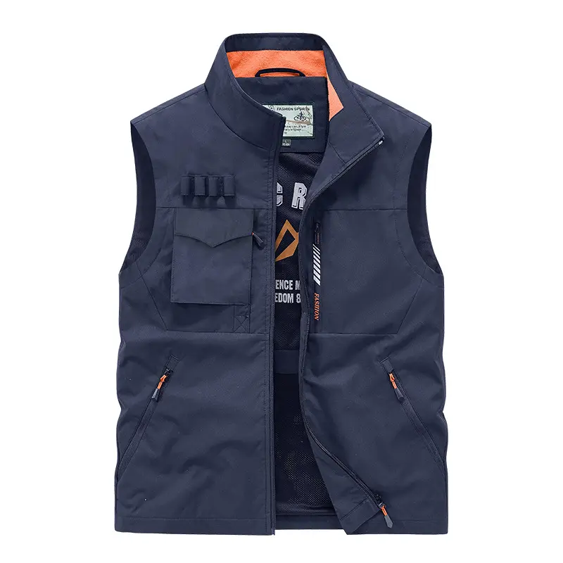 Men Outdoor Cargo Multifunctional Vests New Summer Male Thin Mesh Breathable Waistcoats Fishing Sleeveless Jackets Casual Vests