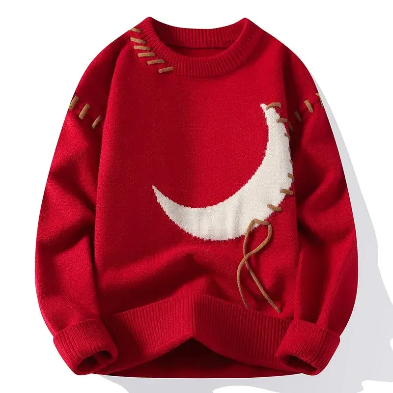 New Fashion Men Streetwear Sweaters Knitted Pullovers Man O-neck Loose Casual Sweaters Quality Male Pullovers Winter Clothing 4X