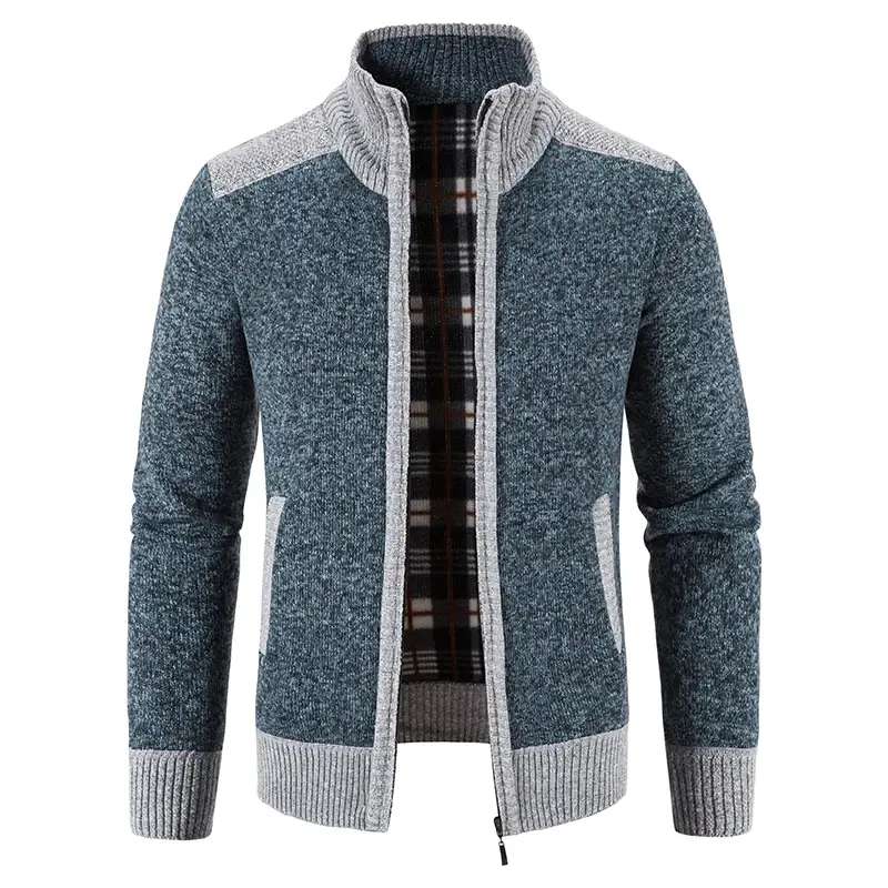 New Men Winter Cardigans Sweaters Casual Sweatercoats Jackets Male Stand-up Collar Outwear Cardigans Slim Fit Sweaters Size 3XL