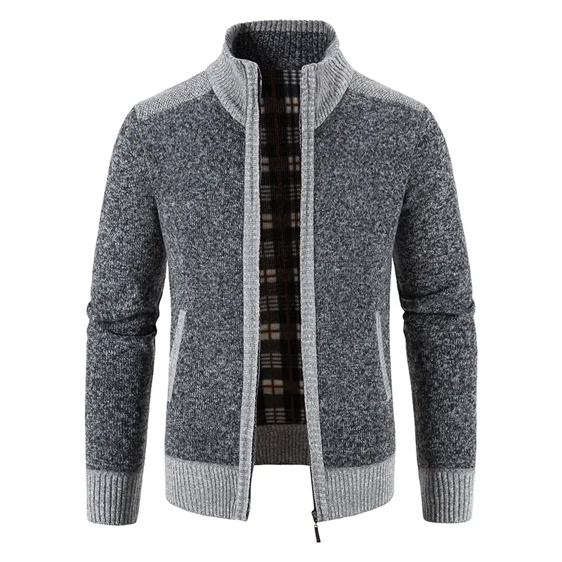 New Men Winter Cardigans Sweaters Casual Sweatercoats Jackets Male Stand-up Collar Outwear Cardigans Slim Fit Sweaters Size 3XL
