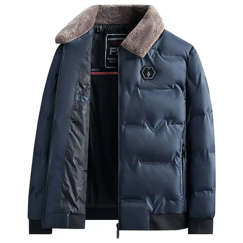 New Winter Men Casual Down Jackets Fur Collar Warm Parkas High Quality Male Outwear Winter Coats Man Slim Fit Down Jackets 4XL