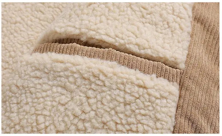 New Men Fleece Warm Corduroy Jackets Parkas Winter Coats Male Outwear Casual Winter Coats Good Quality Men Casual Jackets Size 5