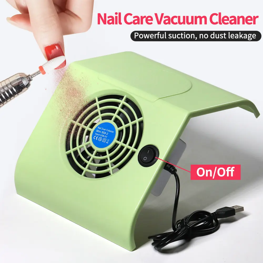 LINMANDA Professional Nail Dust Collector Dust Collector Portable Vacuum Machine for Salon Cleaning with 2 Dust Collecting Bags