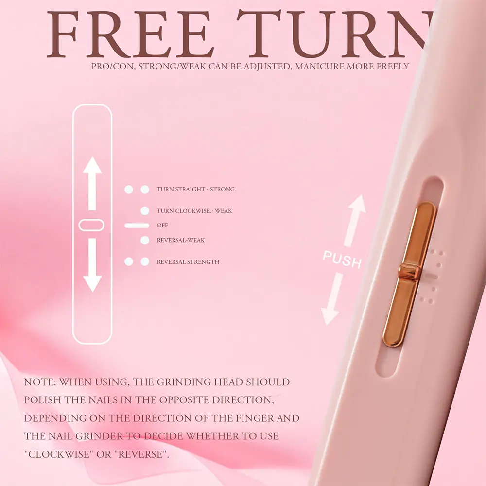 LINMANDA Cordless Electric Nail Drill Kit Manicure Pedicure Polishing Shape Electric Rechargeable Tools for Home Salon Use