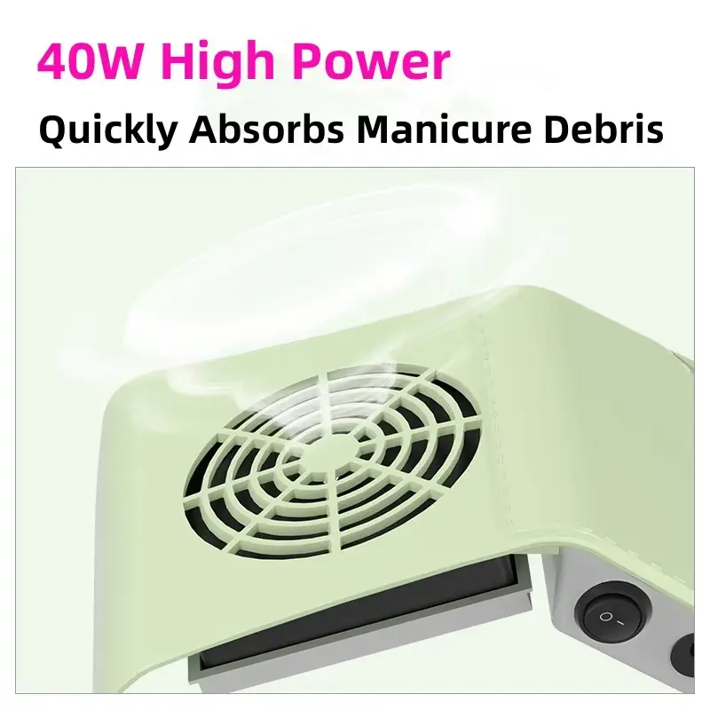 LINMANDA Nail Dust Collector Machine Upgraded Powerful Nail Dust Vacuum Extractor Suction Fan Manicure Machine for Nail Salons