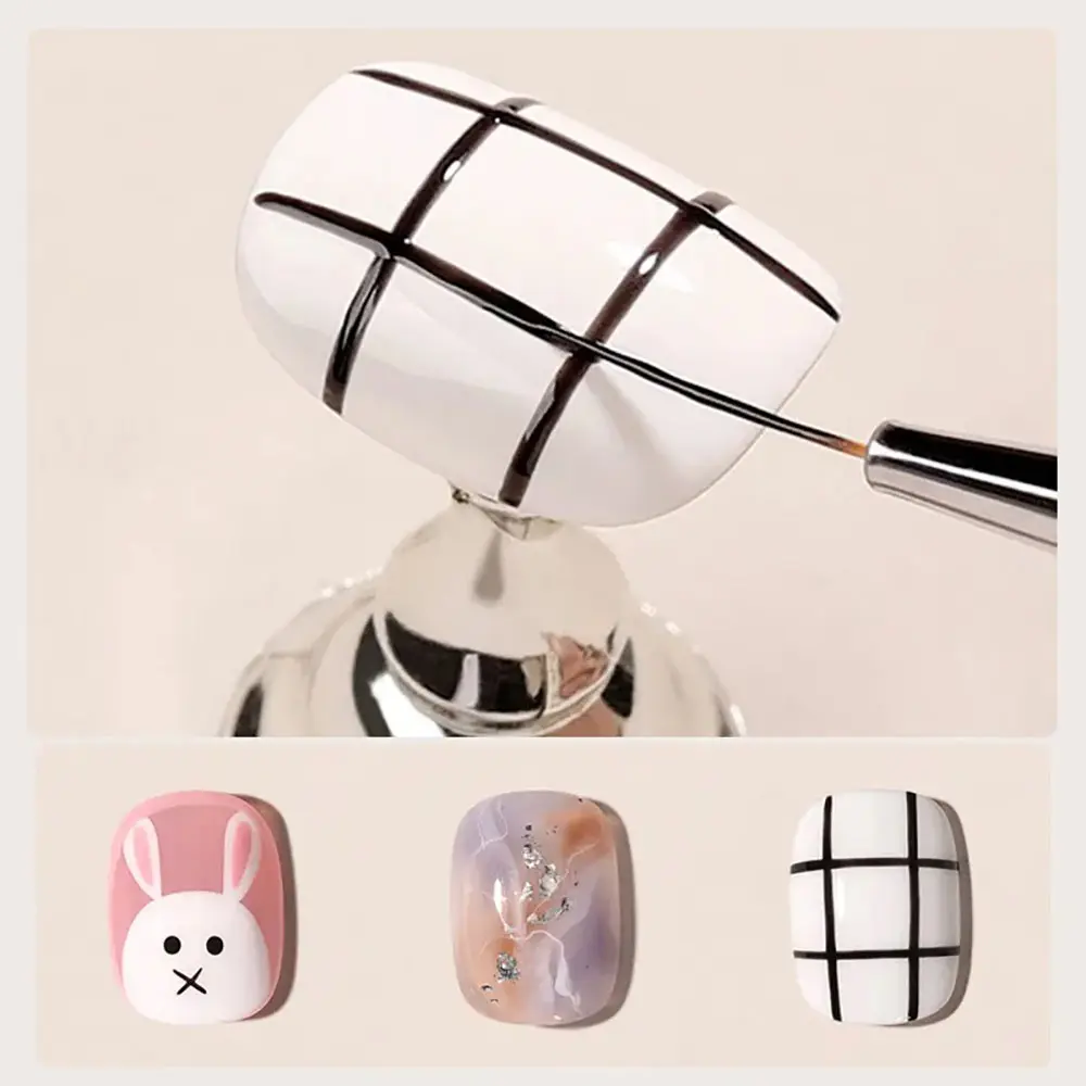 LINMANDA 3 Pcs Nails Art Liner Brushes Nails Painting Brush Nails Art Brushes Nails Art Drawing Pen Manicure Tool For Salons