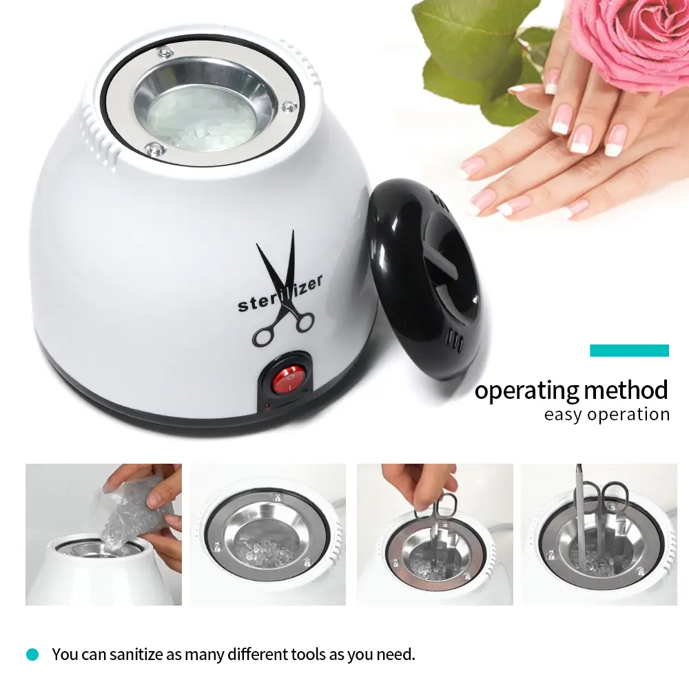 LINMANDA 100W High Temperature Glass Bead Nail Tool Sterilizer Pot Machine to Clean Nai Tattoo and Barber Metal Tools