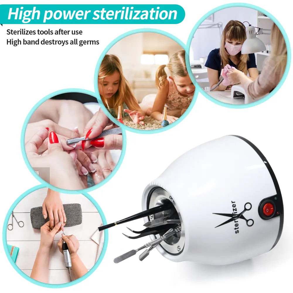 LINMANDA 100W High Temperature Glass Bead Nail Tool Sterilizer Pot Machine to Clean Nai Tattoo and Barber Metal Tools