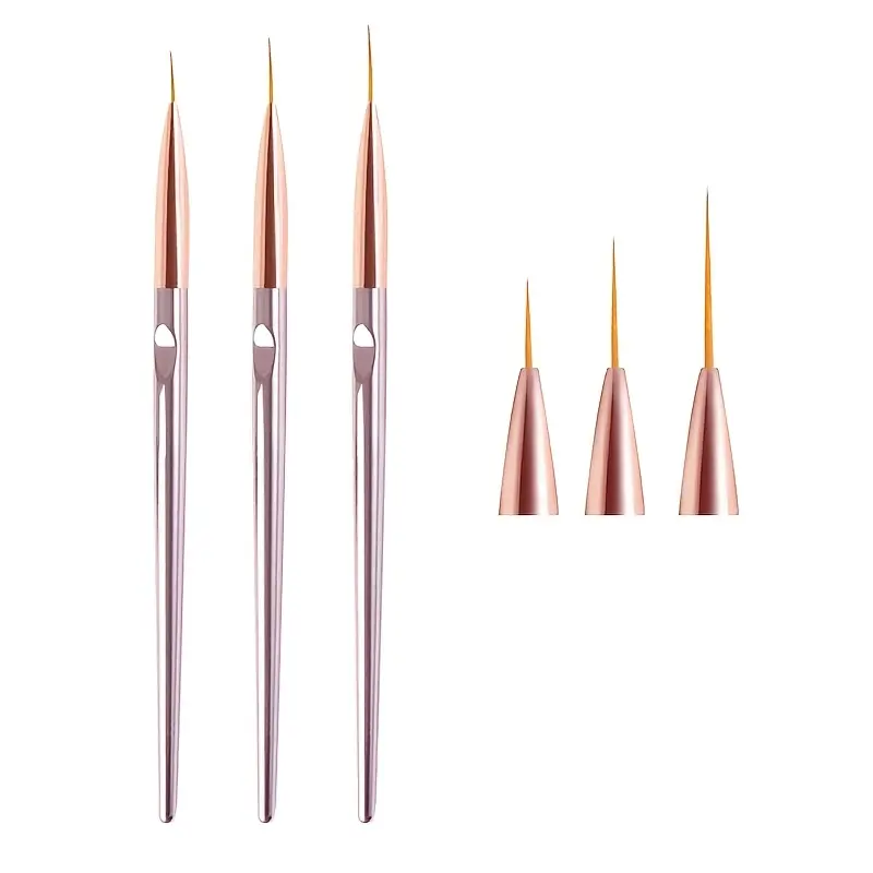LINMANDA Nail Art Liner Brushes Thin Nail Art Brush Fine Nail Art Striping Brush for Nails Gel Polish Painting Design Brushes