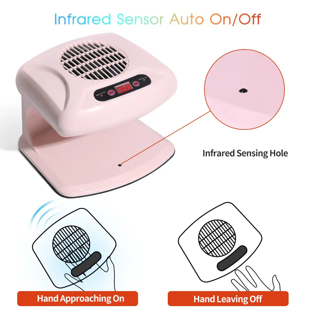 LINMANDA Nail Dryer with Automatic Sensor Timing Air Nail Fan Blow Dryer Warm & Cool Wind Blower Dryer for Regular Nail Polish