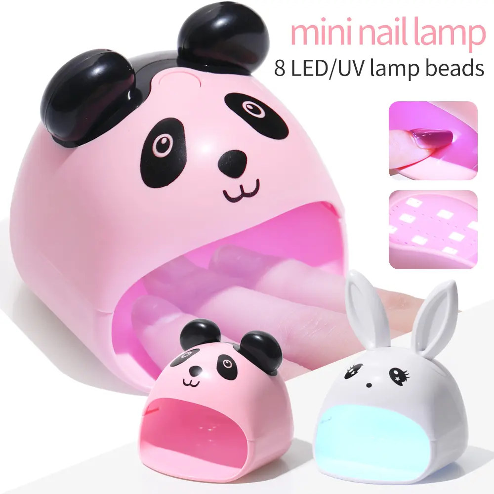 LINMANDA Panda/Rabbite Nail Lamp Small Nail Cure UV Light USB Curing Nail Dryer for Fast Curing Gel Nail Polish DIY Nail Art