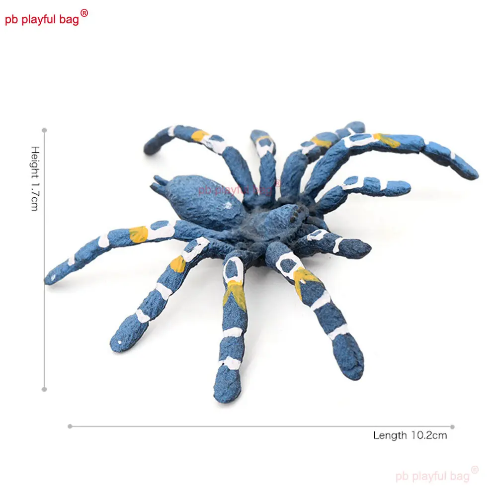 Simulation Animal Model Brazilian Blue Bird-catching Spider Insects Action Figures Decoration Kids Cognitive Toy Gift ZG05