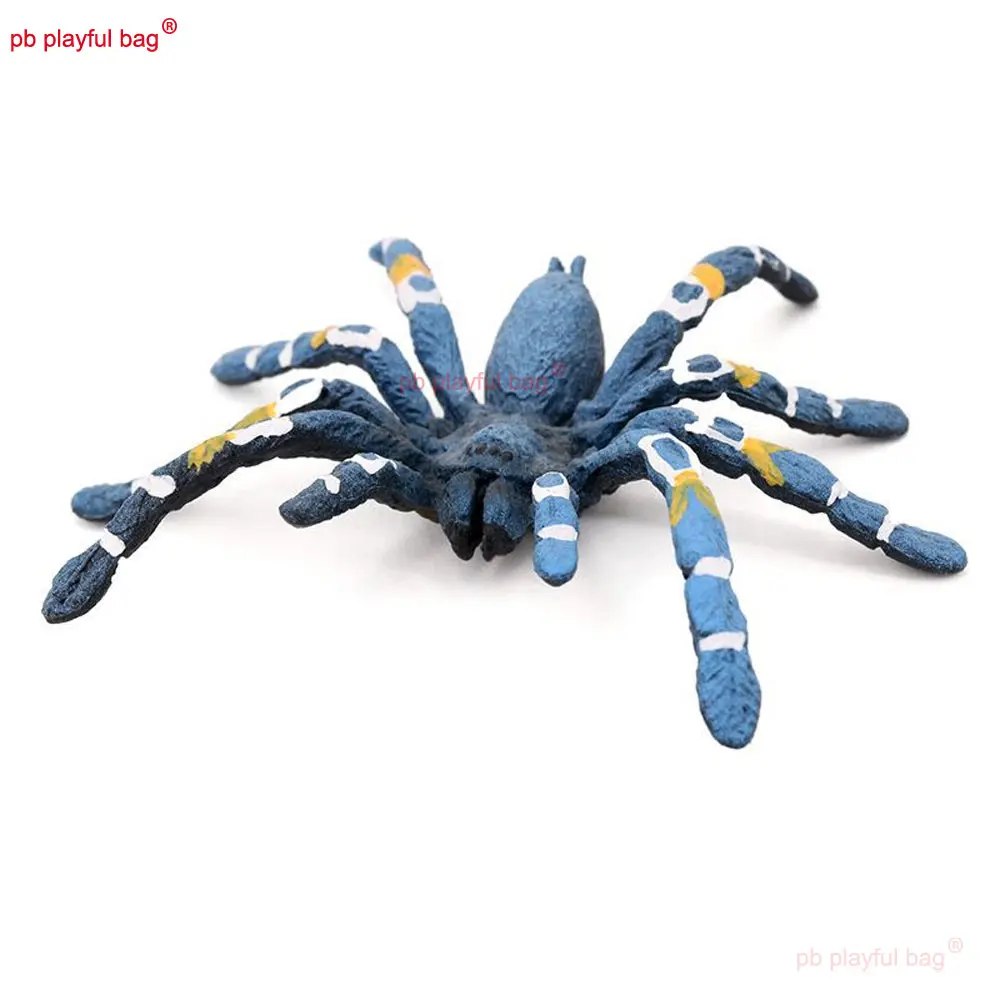 Simulation Animal Model Brazilian Blue Bird-catching Spider Insects Action Figures Decoration Kids Cognitive Toy Gift ZG05