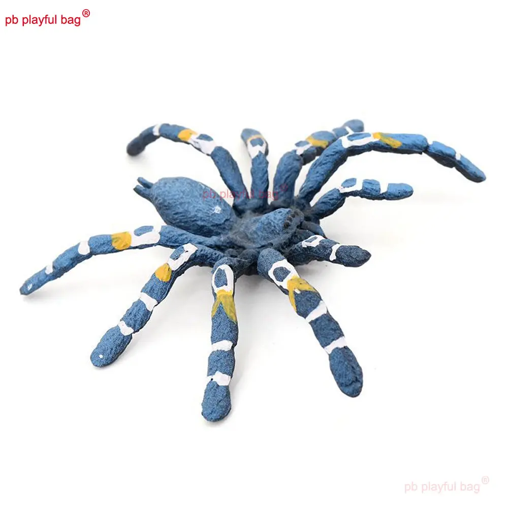 Simulation Animal Model Brazilian Blue Bird-catching Spider Insects Action Figures Decoration Kids Cognitive Toy Gift ZG05