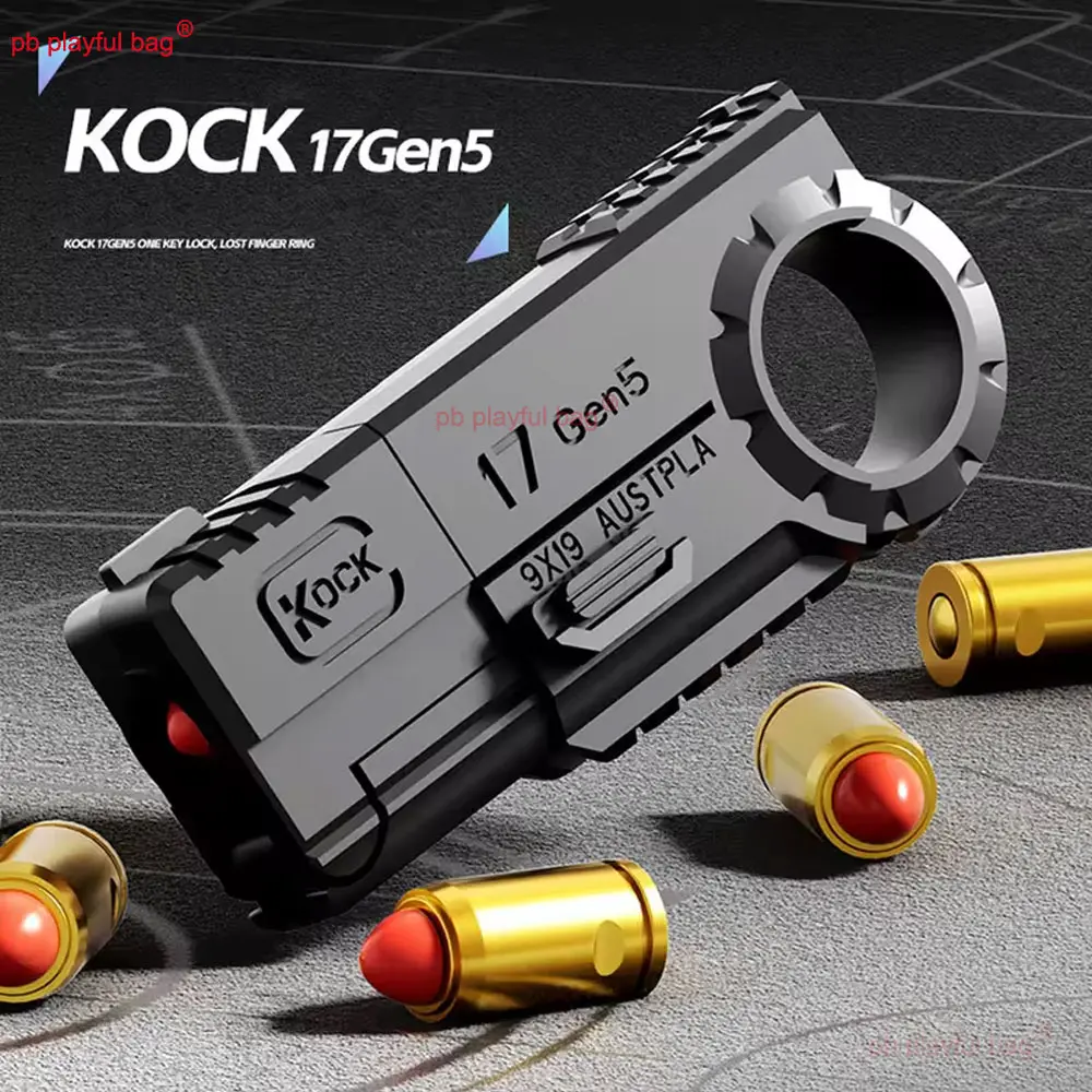 Alloy Finger Ring Spinner Anxiety Stress Relief Toys Office Toys Mini Throwing Shell Gun Metal EDC Adult CS Gift QG583