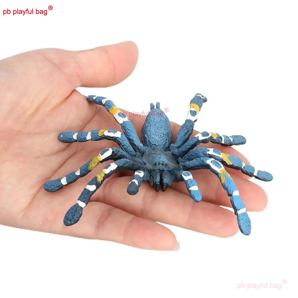 Simulation Animal Model Brazilian Blue Bird-catching Spider Insects Action Figures Decoration Kids Cognitive Toy Gift ZG05